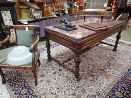 MARBLE TOP WRITING TABLE