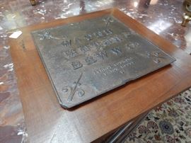 CAST IRON ADVERTISING PLAQUE