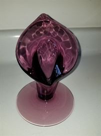 Amethyst Tulip  vase one of 2