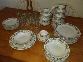 Gibson Service for 8 Christmas China