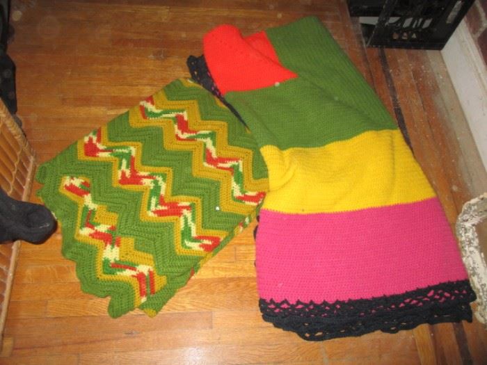 hand made Jamaica theme crochet throws