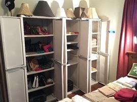Plastic Storage Cabinets, Designer Purses, Lamp Shades