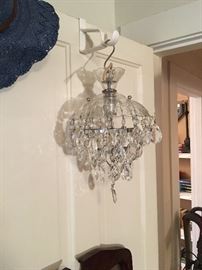 Small Chandelier w/ 40+ Large Crystals 