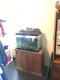 Fish Tank, w/ Accessories and 3 Fish