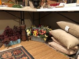 Pillows, Decor, flowers