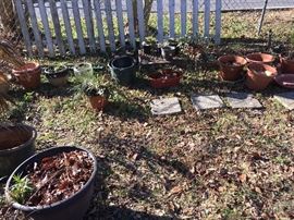 Planters, Wood Fencing, Stepping Stones, 