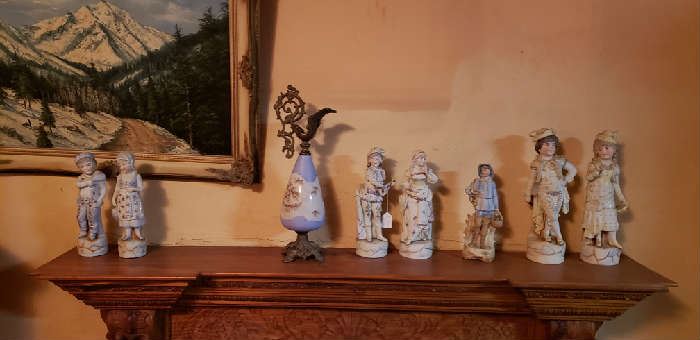 Vintage figurines and water pitcher