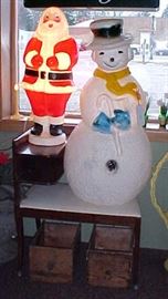 BLOW MOLD SANTA AND SNOWMAN