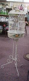 BIRD CAGE ON IRON STAND