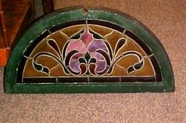 arched leaded glass window