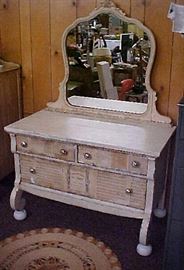 PAINTED CHEST WITH MIRROR