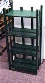 GREEN WOODEN SHELVES