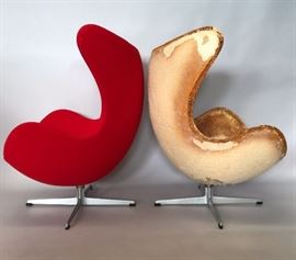 We have restored Egg Chairs and shells ready for you to upholster!