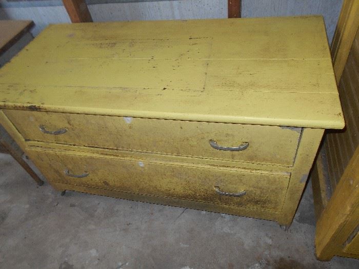 Primitive 2 drawer chest all pieces solid wood