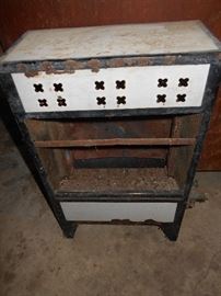 Antique enameled space heater