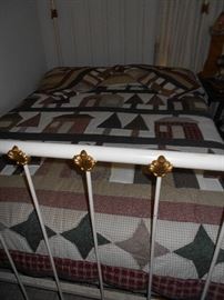 Antique full size iron bed
