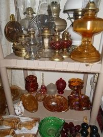 Oil lamps & glass