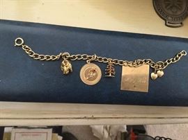 14k Gold Charm Bracelet