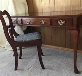 ColonialStyle Desk and Upholstered Chair