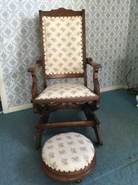 Grandmas Rocking Chair and Matching Ottoman