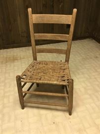 Old Wooden Ladderback Chair