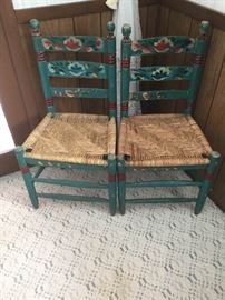 Swedish Tole Painted Chairs