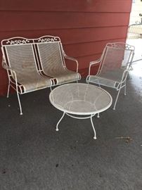 Two Sets of Patio Tables and Chairs