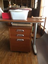 File Cabinet with Matching L-Shaped Frame Desk