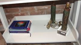 Pr. Mid Century Lucite Lamps made from Artillery Shells