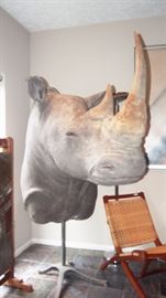 Another view of the rare White Rhino shoulder mount (can only be sold to a TX resident)
