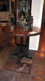 Texas Artist William Lloyd Hand Painted Table (Listed Artist known for mixing pearl, motor oil into his art; many auction records inc. HERITAGE)