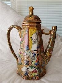 Beautiful teapot turquoise color base and interior