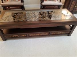 Gorgeous Teakwood carved coffee table