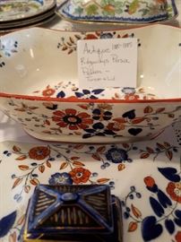 Antique 1800s Ridgeway Persia Pattern Tureen with Lid