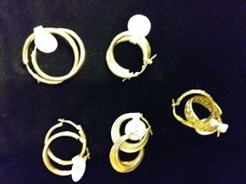 14K EARRINGS. MANY MORE AT SALE