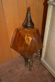 VINTAGE HANGING GLASS LIGHT
