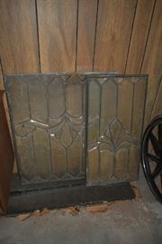 LEADED GLASS PIECES