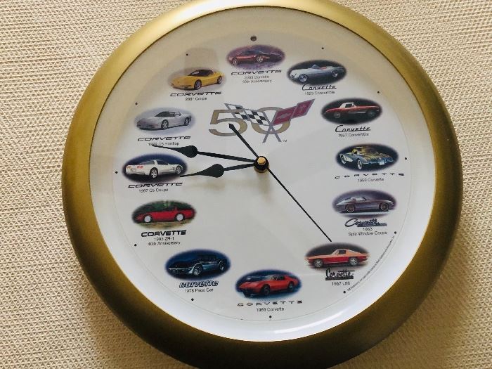 Corvette Decor, Wall Clock