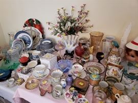 Misc. glassware and china