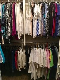 Great selection of Clothes (Blouses, Sweaters....most are size L, XL - Crops, Pants...most are size 14) Talbots, Lauren, Eddie Bauer.......