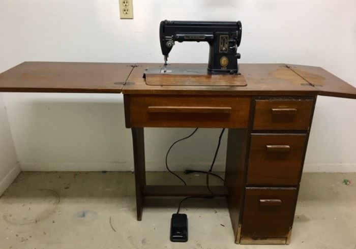 Antique Singer 301 Sewing Machine. Cord needs repair.