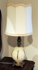 Decorative Ceramic And Metal Lamps, 31" Tall And 32.5" Tall