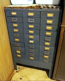 Steel Master Metal Parts Cabinet, 40 Drawers Contents Included, Hardware, Work Gloves And More