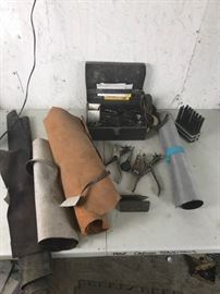 Leather working tools and leather