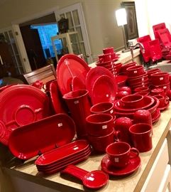 Large Collection of Newer Fiestaware in Festive Red!  Priced Individually, so mix and match! 