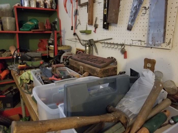 A table with tools