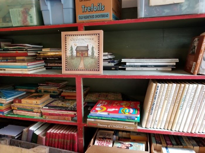 Lots of books: Western, art, children, Time Life, National  Geographic, drama, world events and more.  Some are vintage, some new. Also boxes full of paperbacks available starting at $3