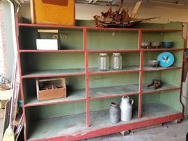 Several general store shelves available, come from the Dixie Lynn Store in Belton which houses the Belton Journal now