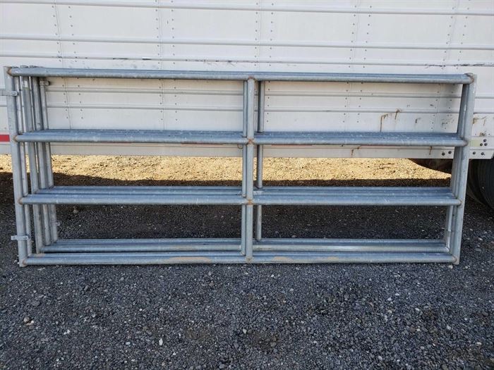 Five 9' and Two 12' Steel Corral Panels 