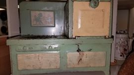 Other vintage kitchen items-stove, dishes